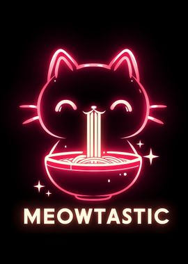 Cute Neon Noodle Cat