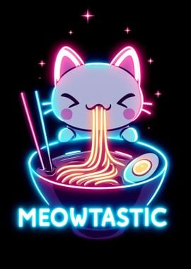 Meowtastic Neon Cat