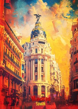 Madrid Art Poster