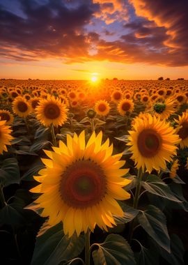 Sunrise Sunflower Field