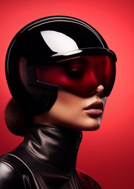 Girl in a helmet