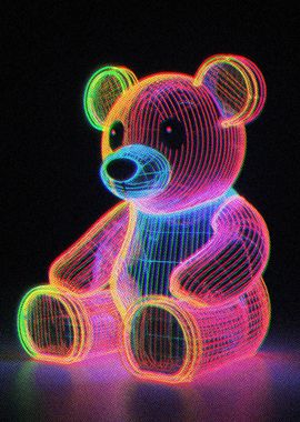 Line Art Toy Bear