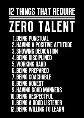 Require Zero Talent