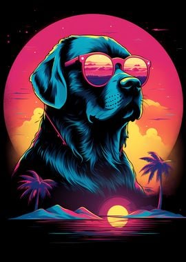 Rottweiler in Retro Style