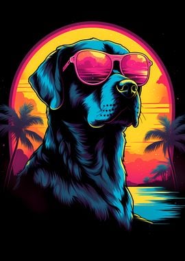 Rottweiler in Retro Style