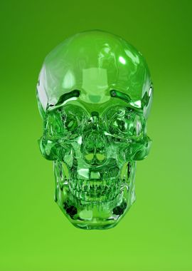 3D Glass Skull