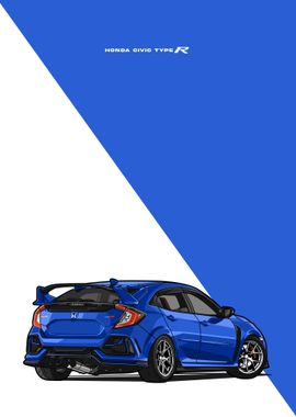 honda civic type r blue