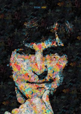 STEVE JOBS ABSTRACT PAINT