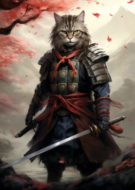 Samurai Cat Japan