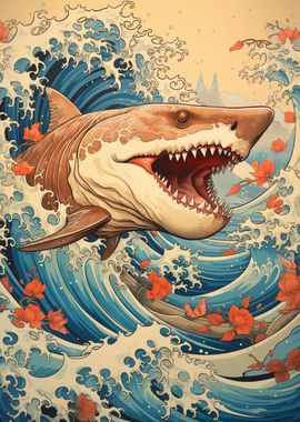 Shark Japan Great wave