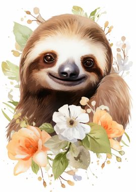 Sloth Watercolor