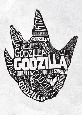 Godzilla B&W Handprint