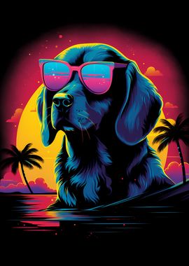 Cute Dog Miami Vibes