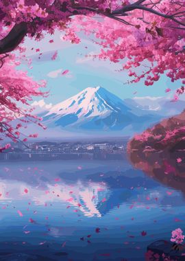 Cherry Blossom Japan Art