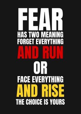 FEAR Has Two Meanings