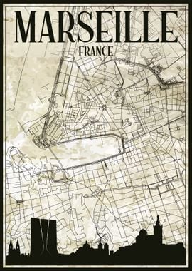 Marseille City Map France