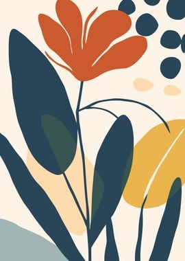 Abstract floral plants