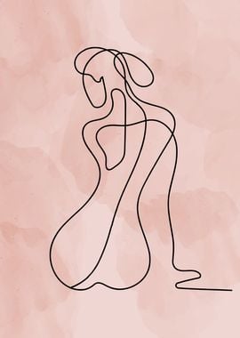 Sexy woman line art