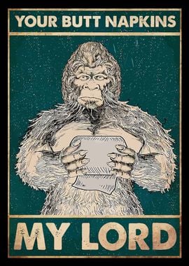 Your Butt Napkins Bigfoot