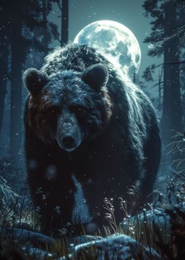 bear in nordic forest