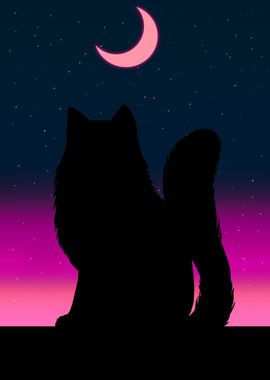 pink moon cat