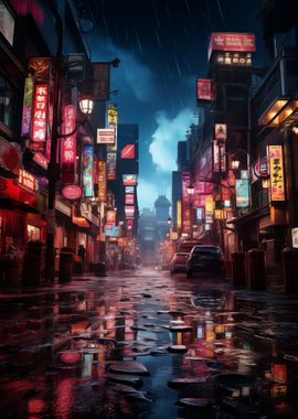 Cyberpunk Neon Street