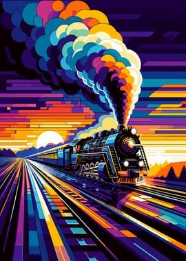 steam train sunset wpap  