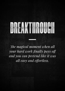 BREAKTHROUGH The magical