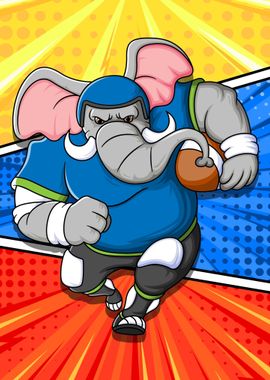 Rugby Player Elephant Anim