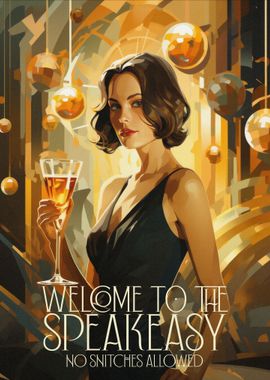 Art Deco Cocktail Poster