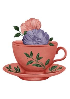 Tea Cup Flowers 1