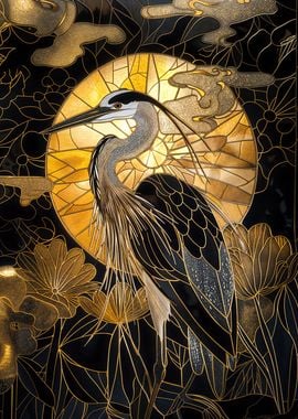 Kintsugi Heron