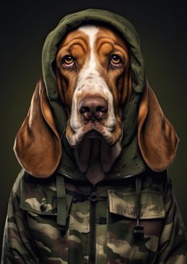 Basset Hound Camo Jacket