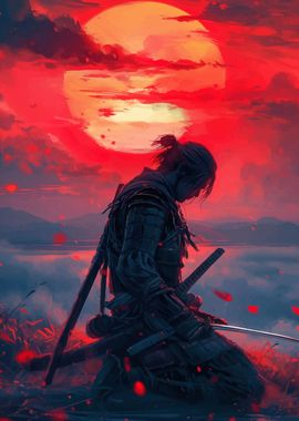 Samurai Warrior Sunset