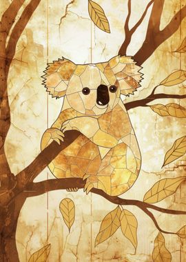 Cute Koala Gold Decor