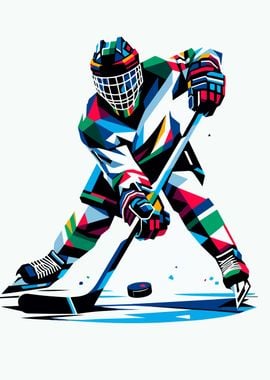 Hockey wpap pop art