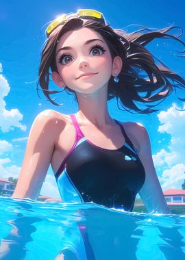 Pool Anime Dream Girl Sexy