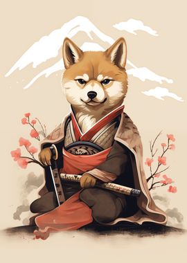 Japanese Dog Samurai