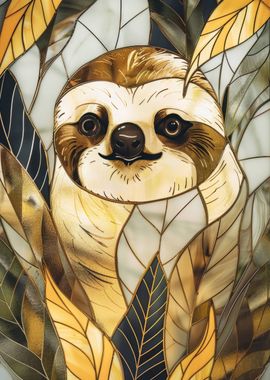 Sloth Animal Gold Decor