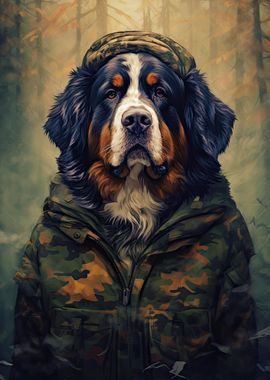 Bernese Mountain Dog Camo