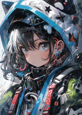 Cyberpunk Anime Girl Cute