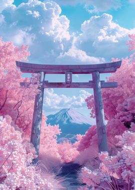 Japanese Torii Vaporwave