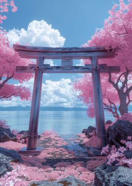 Japanese Torii Vaporwave