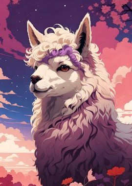 Elegant Llama modern anime