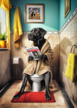 Black Labrador Bathroom