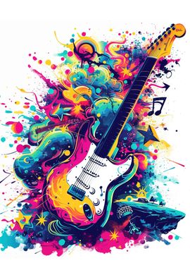 Guitar Watercolor Music