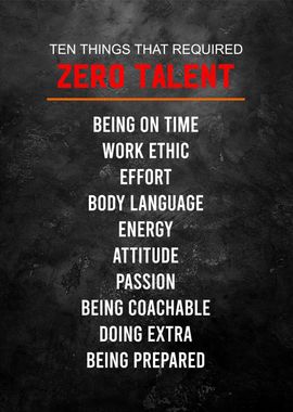 zero talent