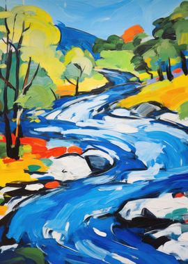 Abstract Painting River