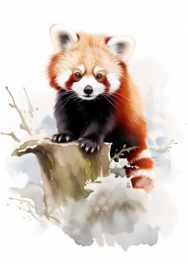 Red Panda Watercolor