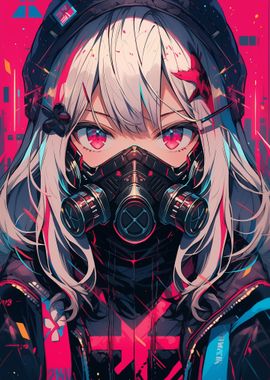 Cyberpunk Anime Cute Girl